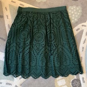 Loft, green skirt NWT, 12